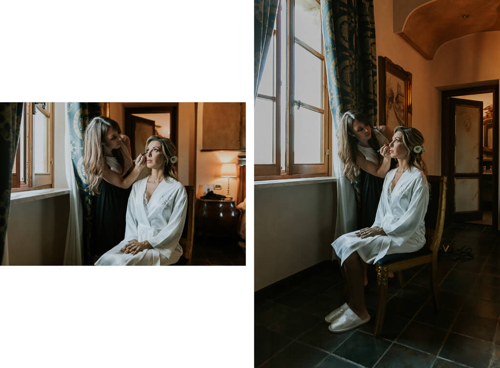 la sposa si trucca