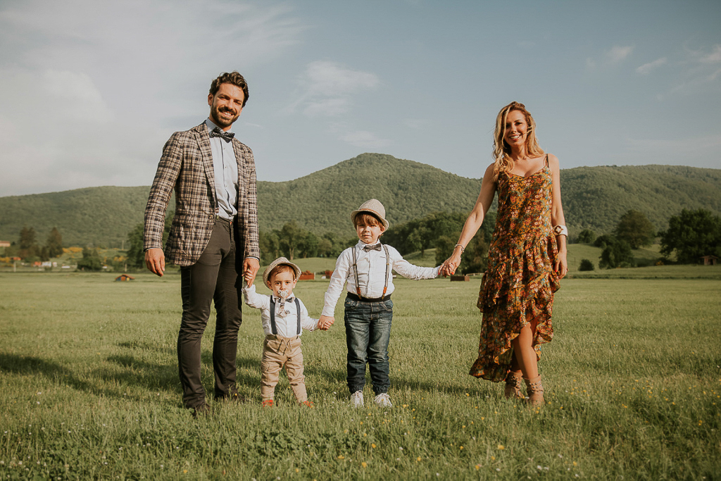 foto di famiglia al parco