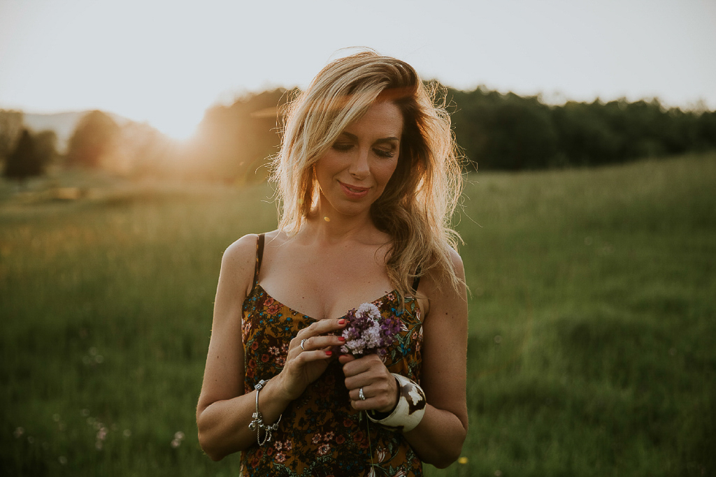 servizio fotografico al tramonto