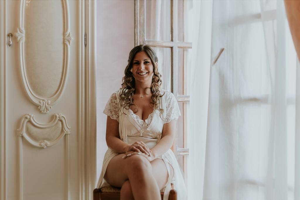 la sposa sorride