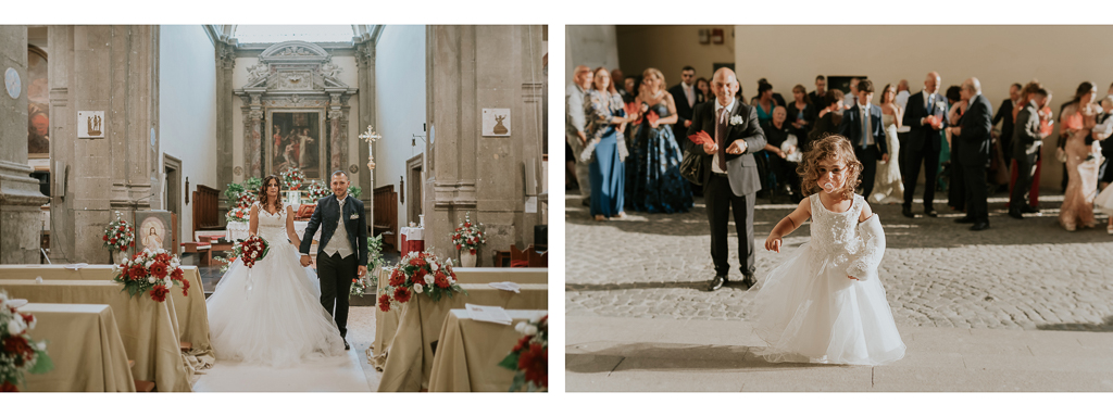fine della cerimonia di matrimonio
