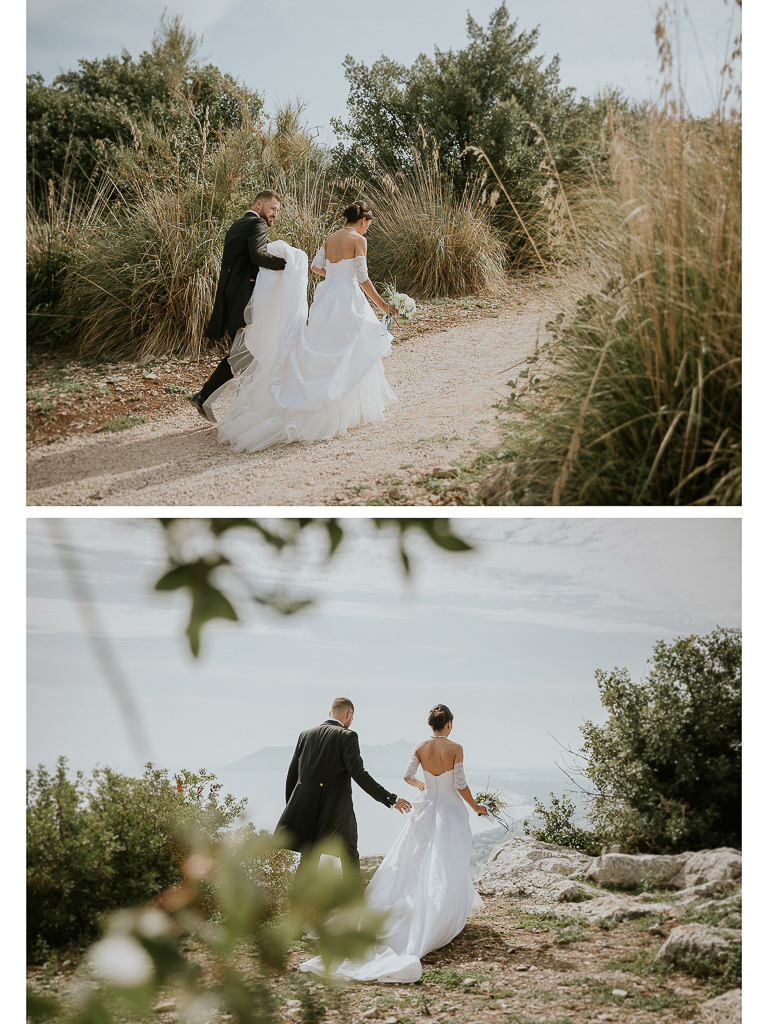 foto della passeggiata degli sposi