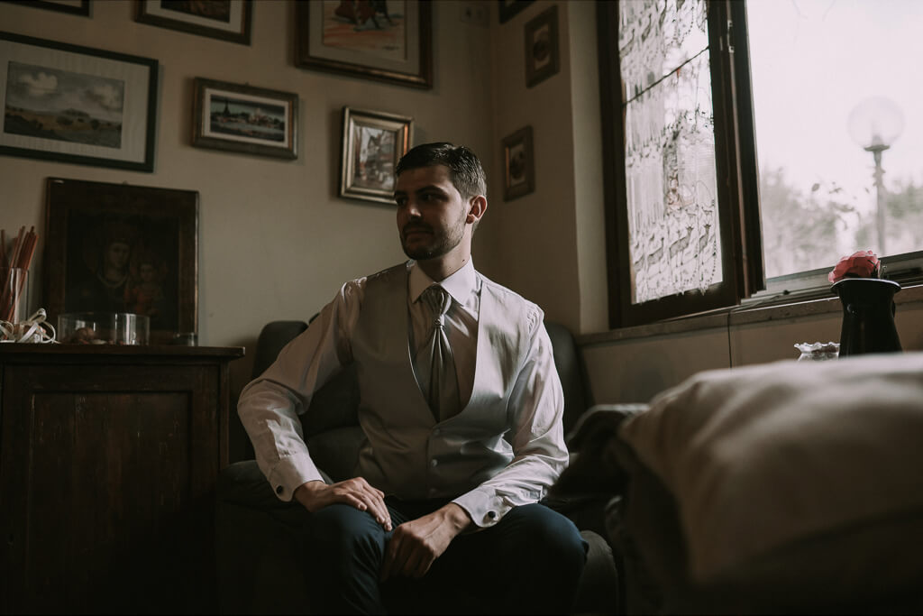 Foto preparazione Sposo Matrimonio Roma
