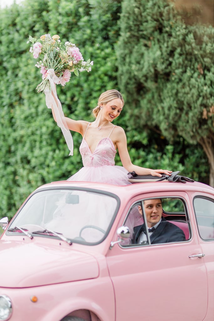 sposi in cinquecento rosa
