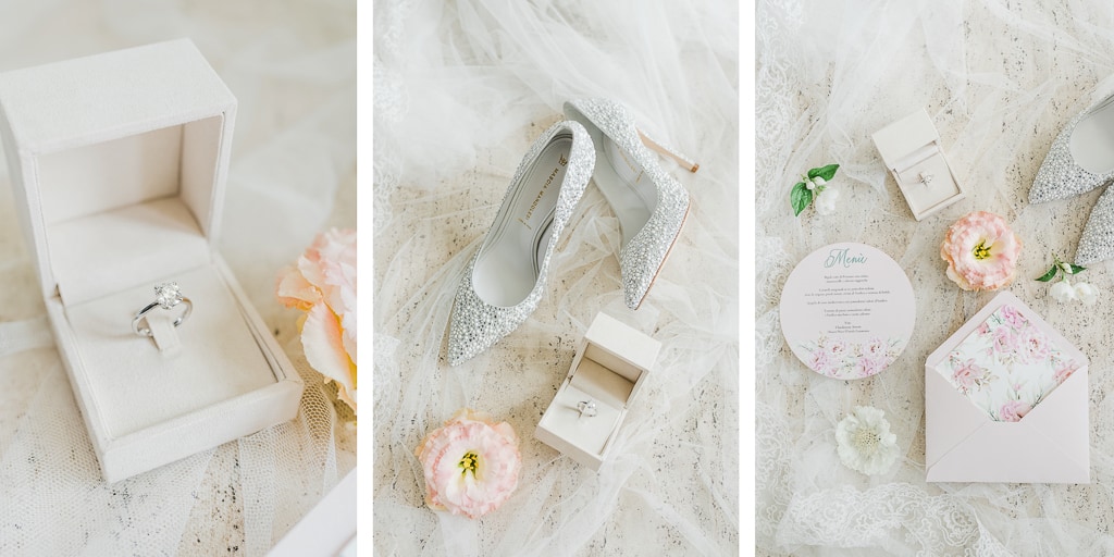 dettagli del matrimonio glamour