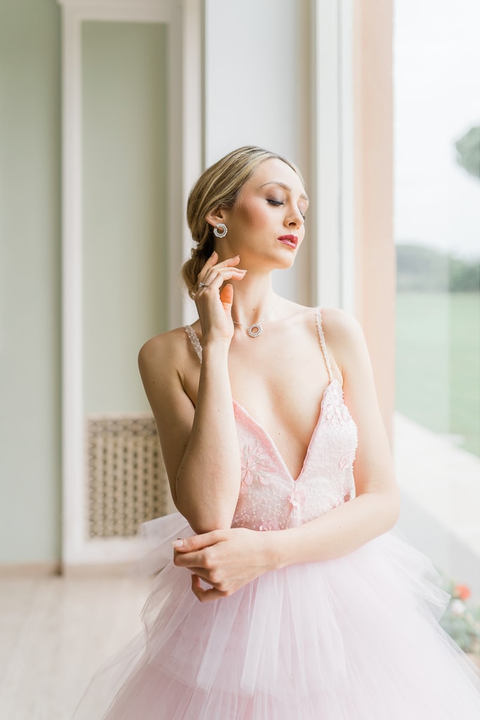 la sposa in Villa di Fiorano
