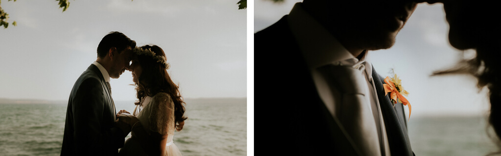 matrimonio romantico sul lago