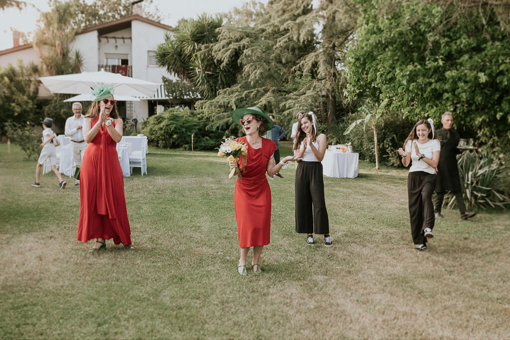 lancio del bouquet