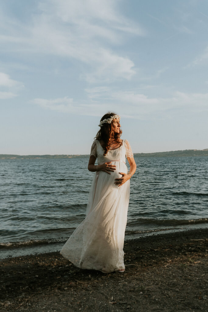 sposa sul lago
