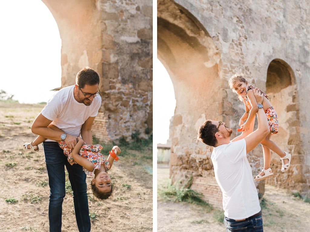 foto famiglia tramonto