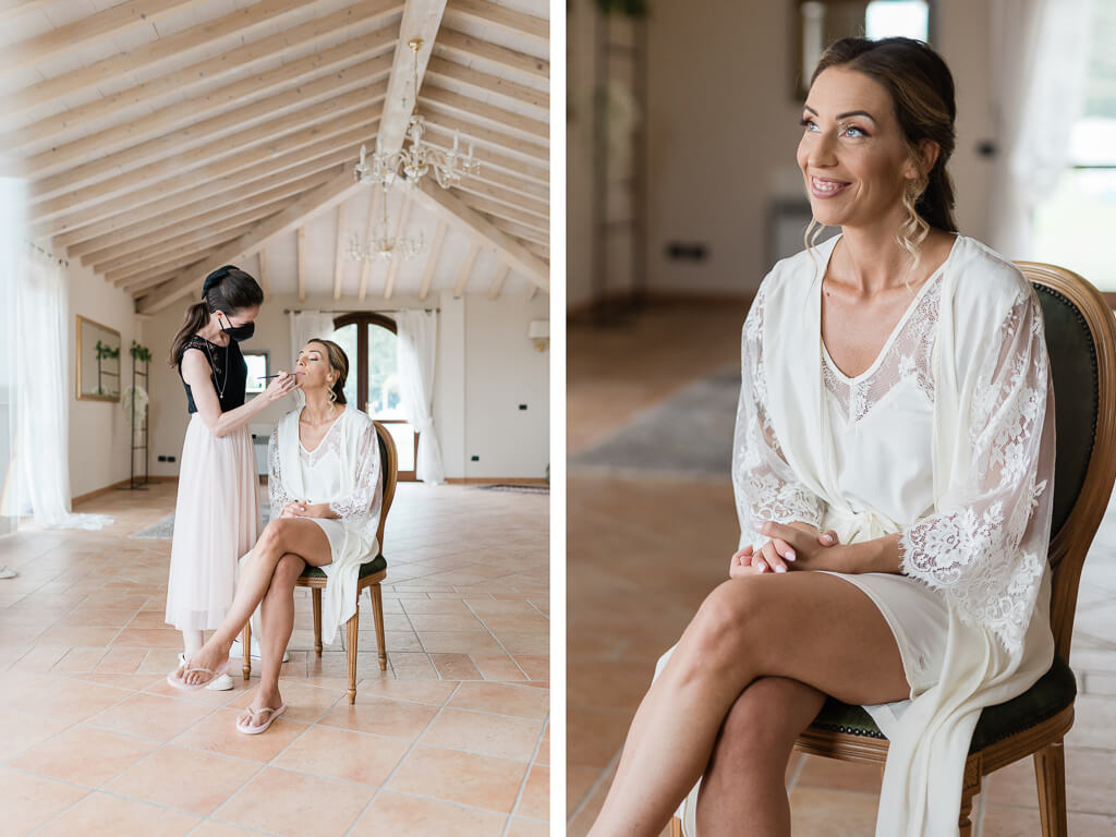 la sposa si trucca