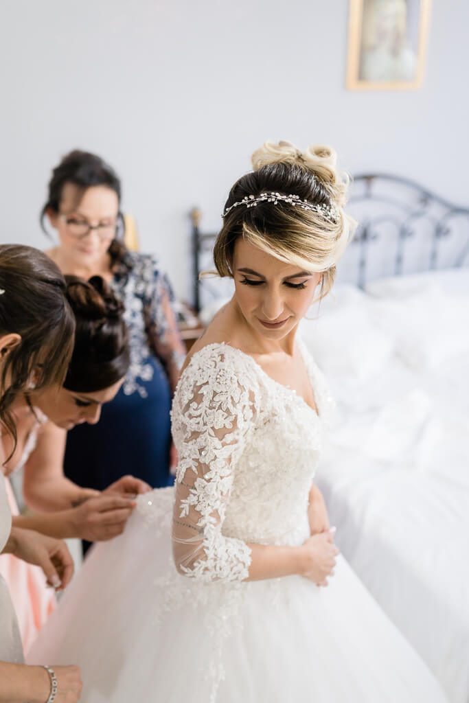chiusura abito da sposa