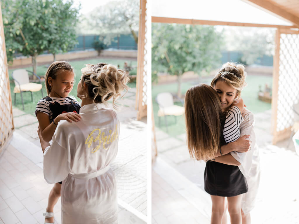 abbraccio della sposa