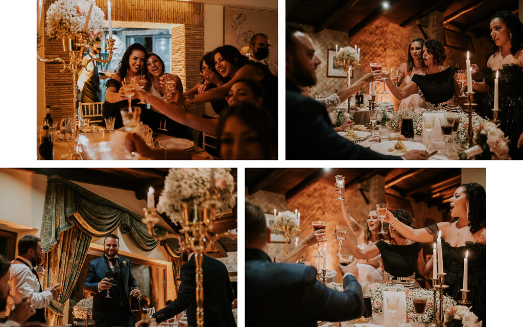 ospiti del ricevimento di matrimonio al borgo della merluzza