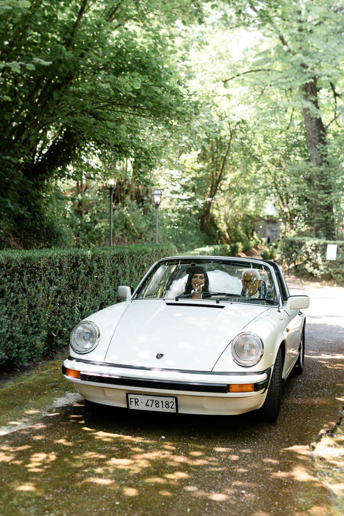 la sposa in porsche