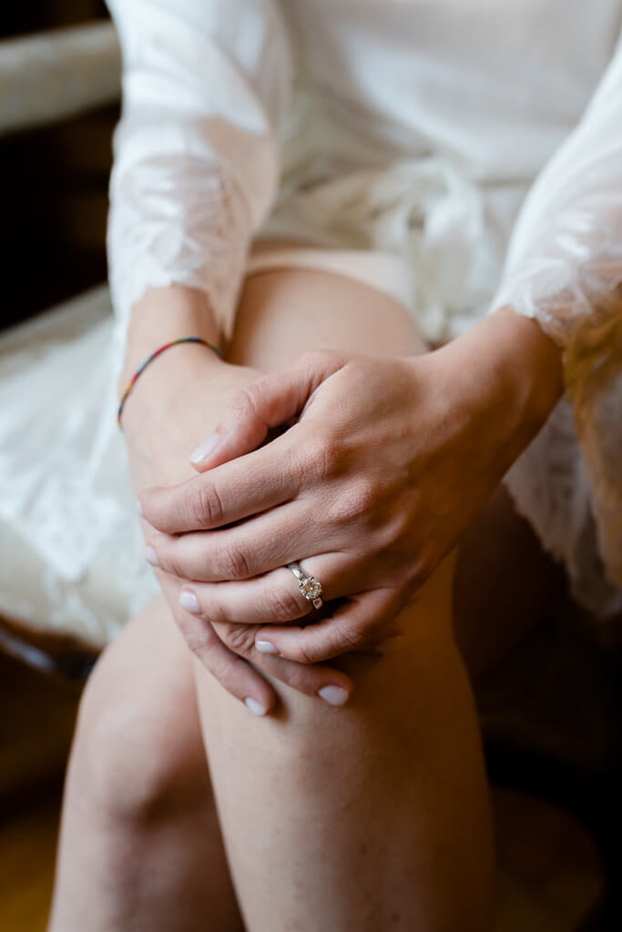 anello di fidanzamento della sposa