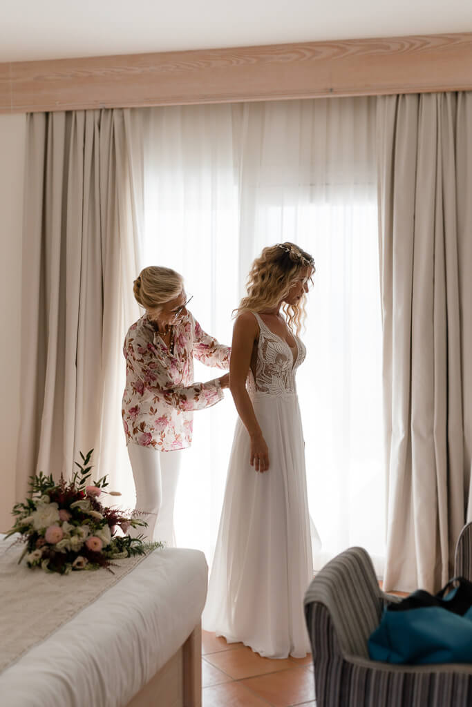 chiusura abito sposa