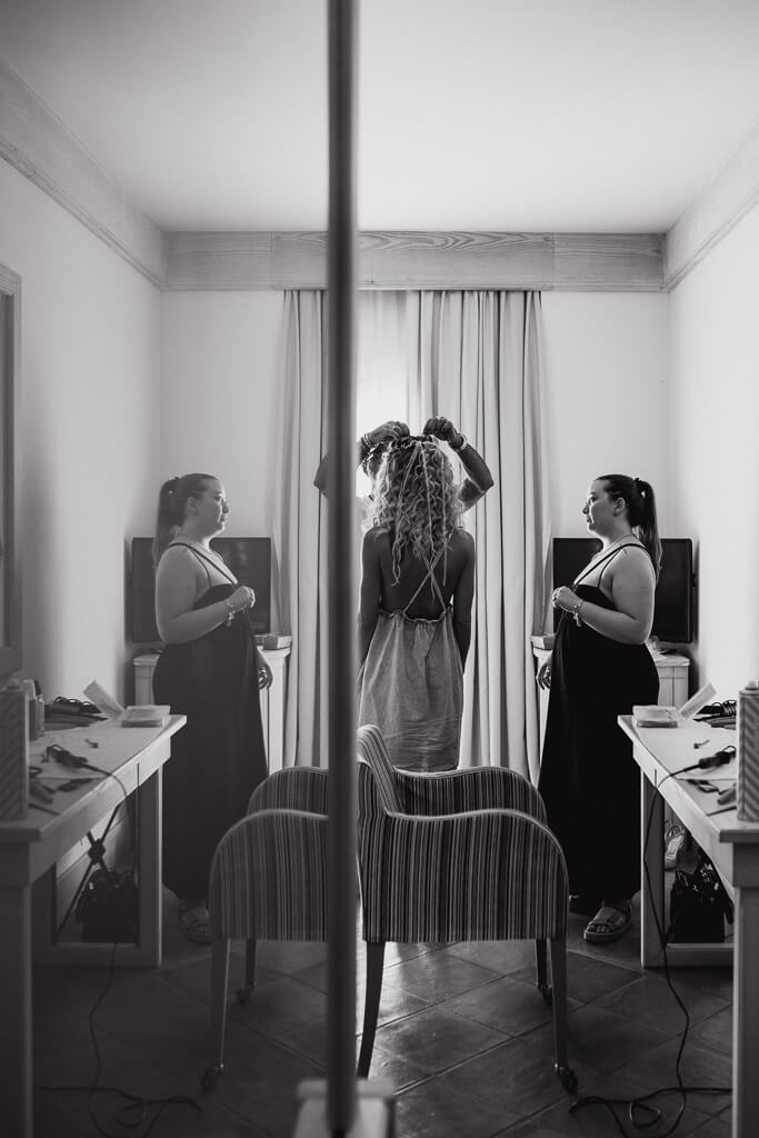 foto preparazione della sposa