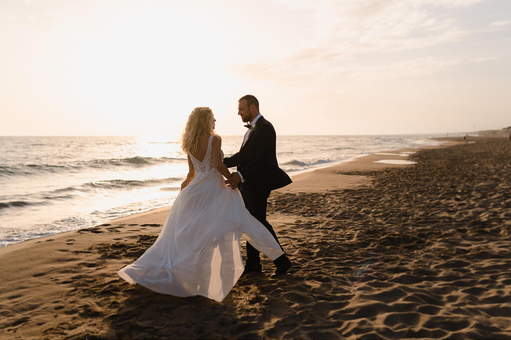 matrimonio al tramonto