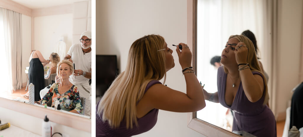 preparazione sposa in hotel