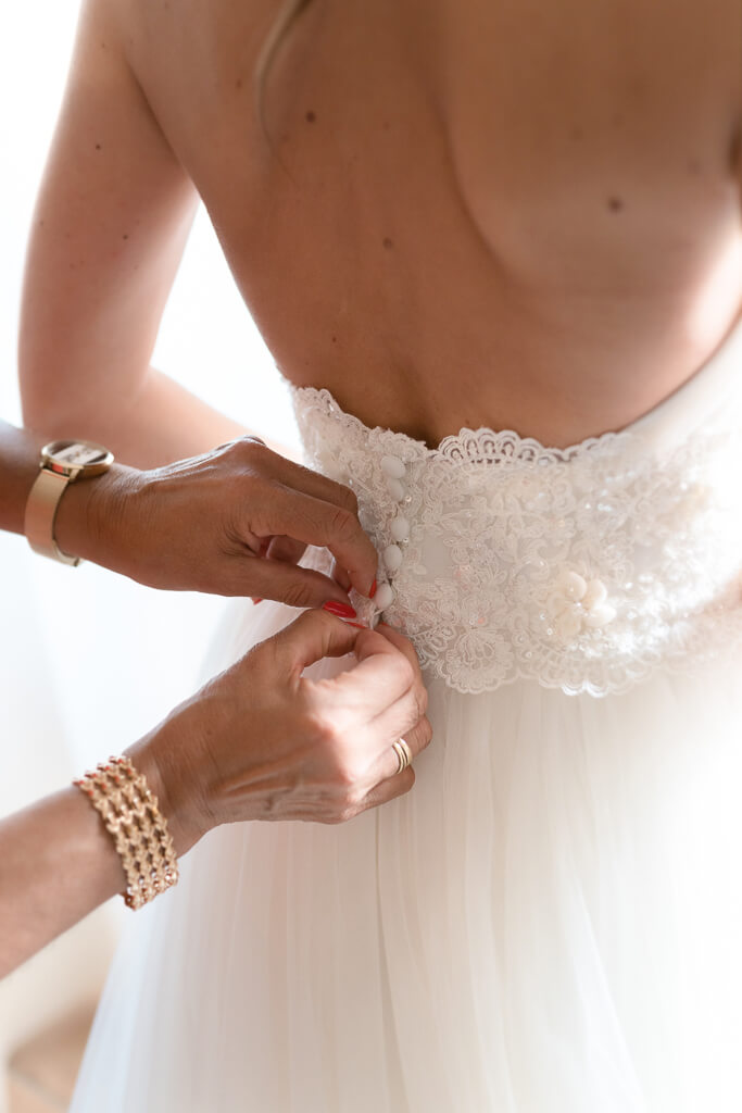 chiusura abito da sposa
