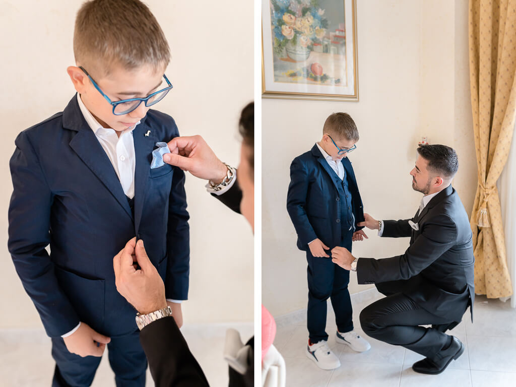lo sposo con il figlio