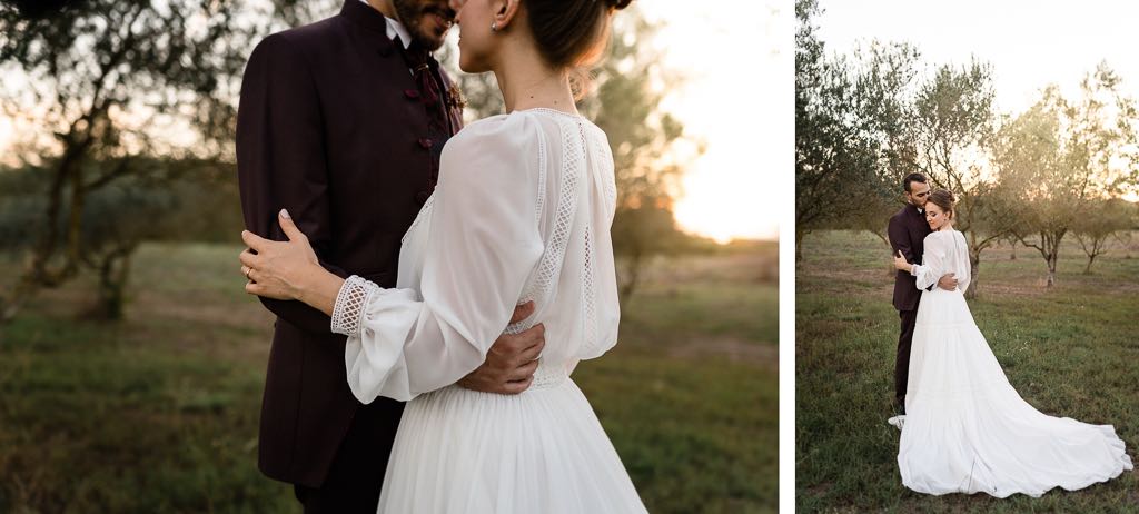 matrimonio al tramonto presso le jardin potager