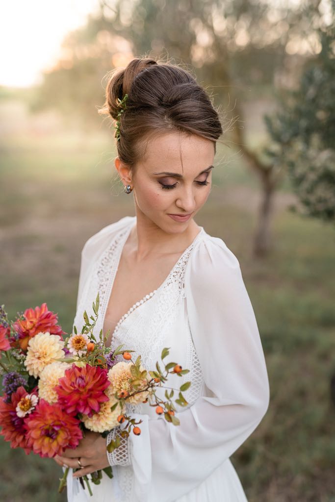 il ritratto della sposa al tramonto