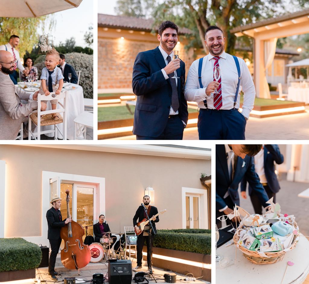la band e gli ospiti del matrimonio le jardin potager