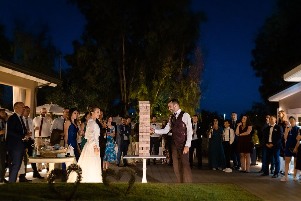 il ricevimento serale del matrimonio le jardin potager
