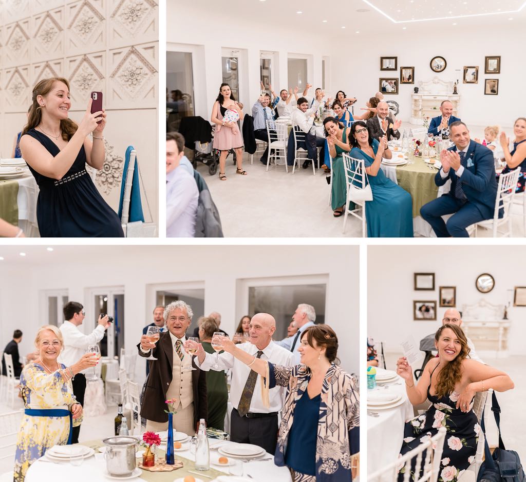gli ospiti festeggiano il matrimonio le jardin potager