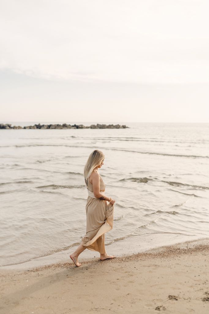 prematrimoniale al mare al tramonto