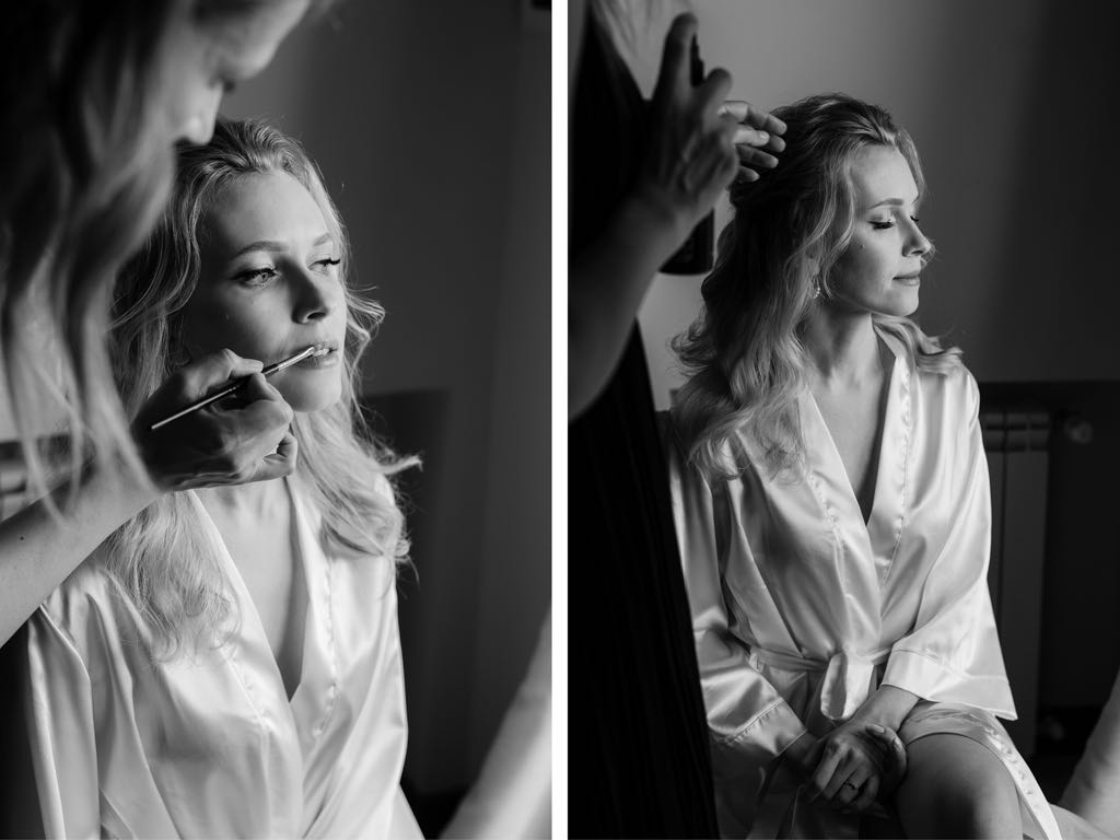 reportage del trucco della sposa