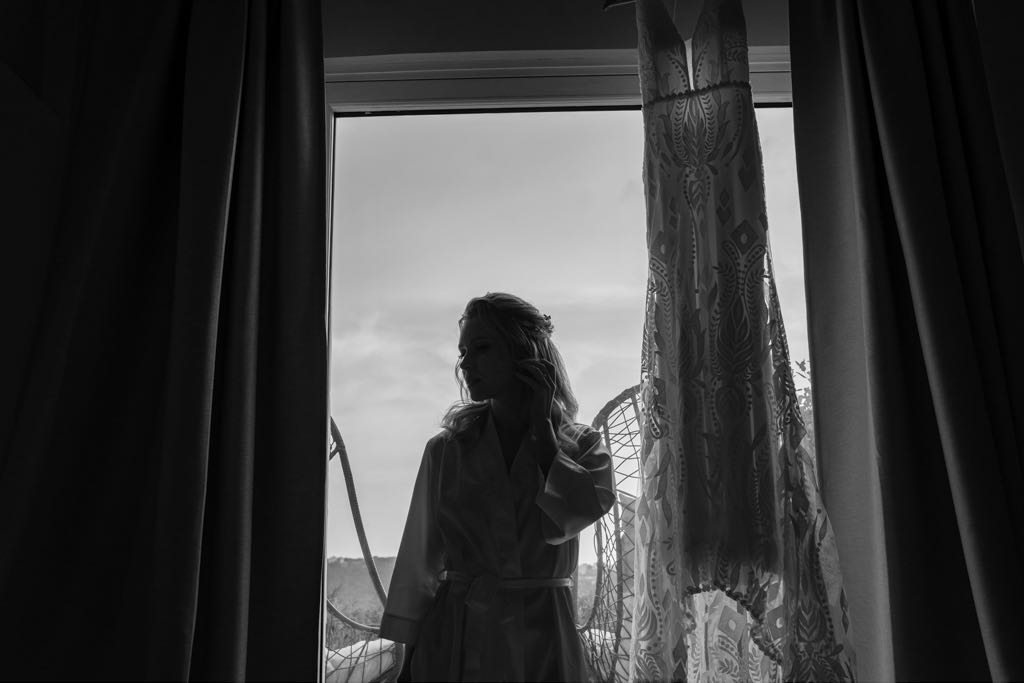 ritratto silhouette della sposa