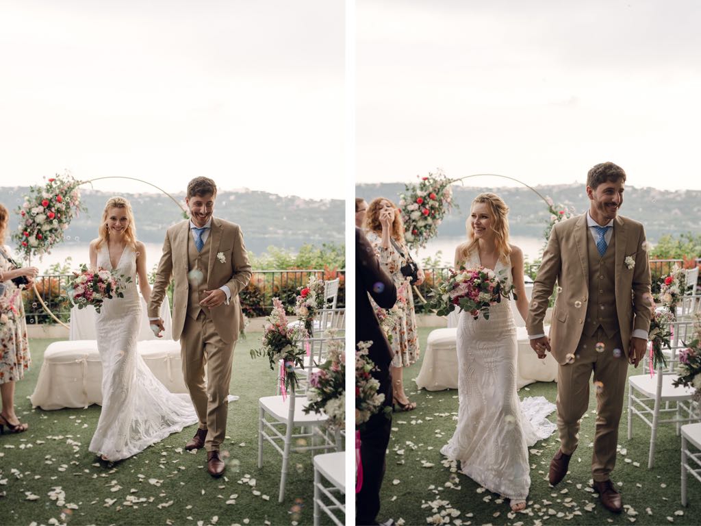matrimonio con bolle di sapone