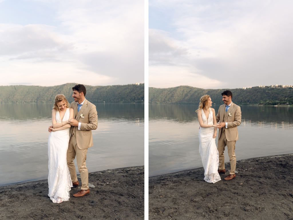 matrimonio sulla riva del lago