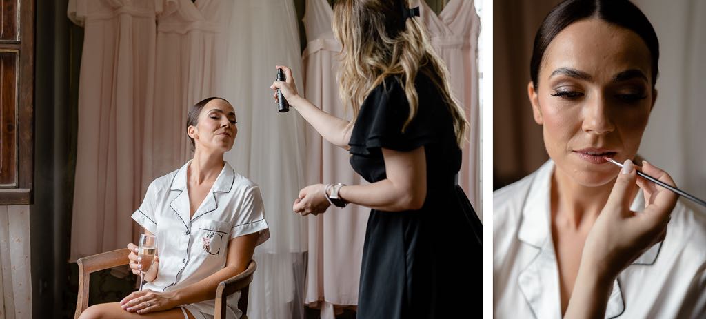 la sposa si trucca