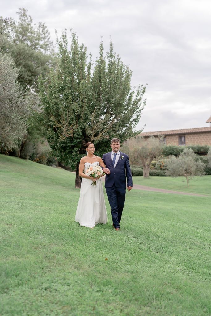 la sposa con il padre